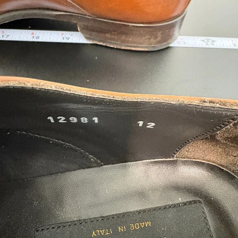 To Boot New York Mens Cap Toe Oxford 12 Brown Leather Made in Italy 12981 Career